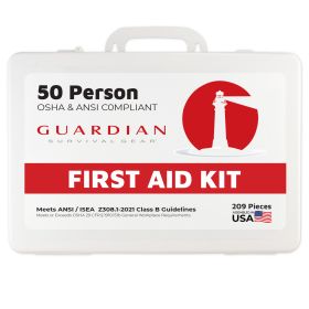 25-50 Person First Aid Kit - Plastic