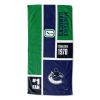 [Personalization Only] Official NHL Colorblock Personalized Beach Towel - Vancouver Canucks